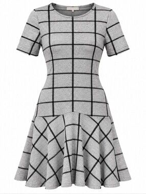 Bishop + Young Charolette Mini Dress Drop Waist Flared Ruffle Hem Size M